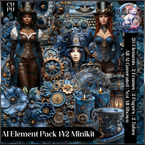 AI Element Pack Minikit 142 CU/PU Denim Steam