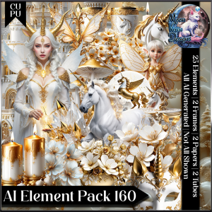 AI Element Pack 160 CU/PU Minikit White Gold Fantasy