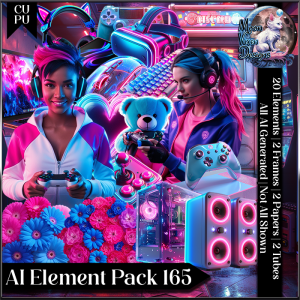 AI Element Pack 165 CU/PU Minikit Neon Gamer Girl