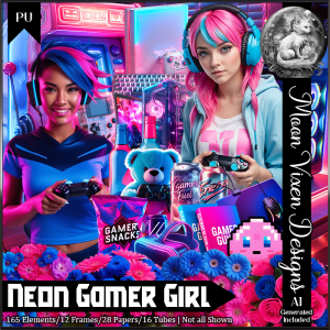 Neon Gamer Girl