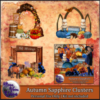 Autumn Sapphire Clusters