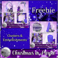FREE Christmas In Purple Clusters
