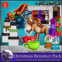 Christmas Reindeer CU/PU Element Pack