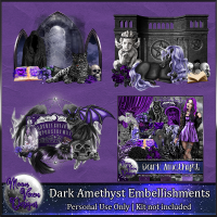 Dark Amethyst Embellishments
