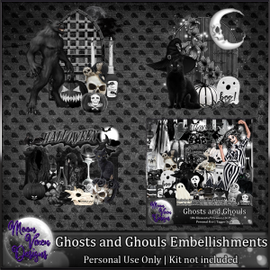 Ghosts and Ghouls Embellishments