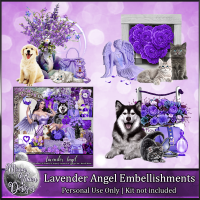 Lavender Angel Embellishments