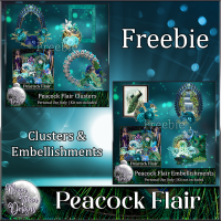 FREE Peacock Flair Clusters