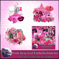 Pink Sexy Girl Embellishments